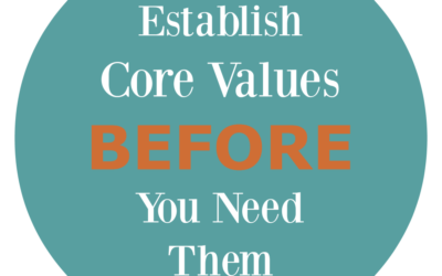 How to Establish Core Values Before the Situation Requires Them